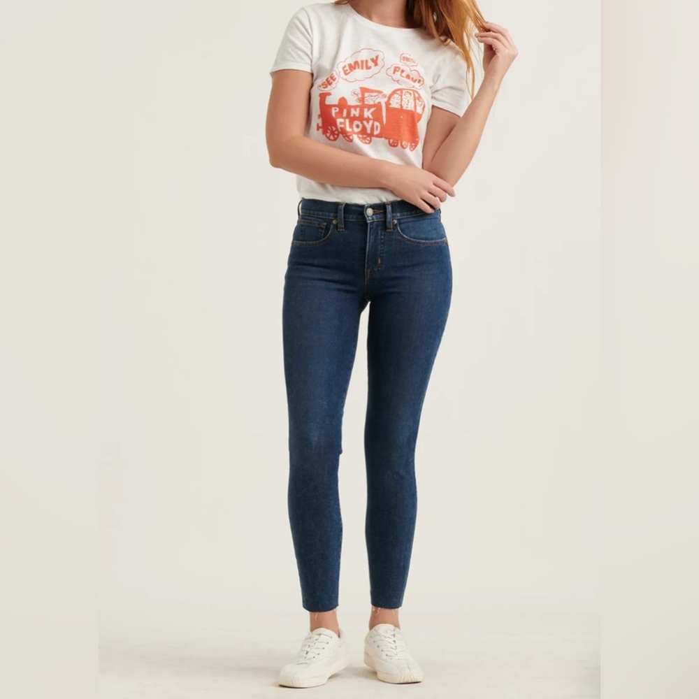 Lucky Brand Skinny Ava Jeans Mid-Rise Stretch Raw Edge Hem New w/Tags
